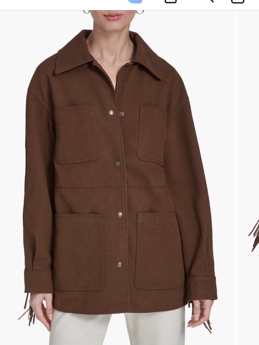 Levi's Brown Faux Suede Fringe Jacket